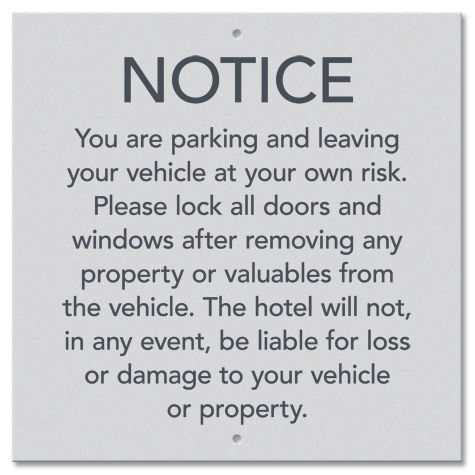 Notice... Parking Sign