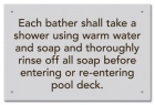 Ontario Canada Shower Rules Sign