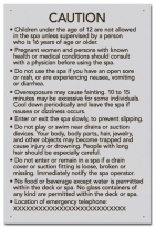 Ontario Canada Spa Rules Sign