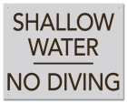 Ontario Shallow Water No Diving Sign