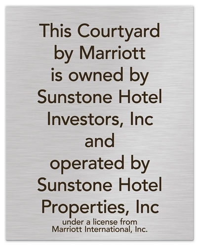 Owner/Operator Plaque