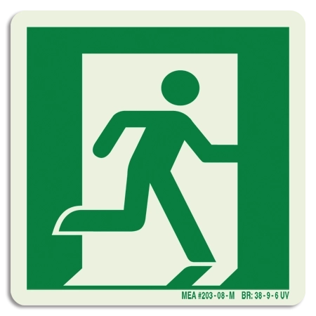 Photoluminescent Emergency Exit Man Sign (Right)