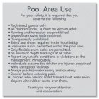 Pool Rules Sign