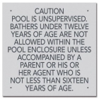 Province Pool Rules Sign - Ontario Compliant: Canada