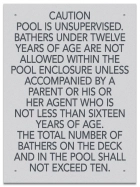 Province Pool Rules Sign - Ontario Compliant: Canada