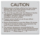 South Carolina Spa Rules Sign