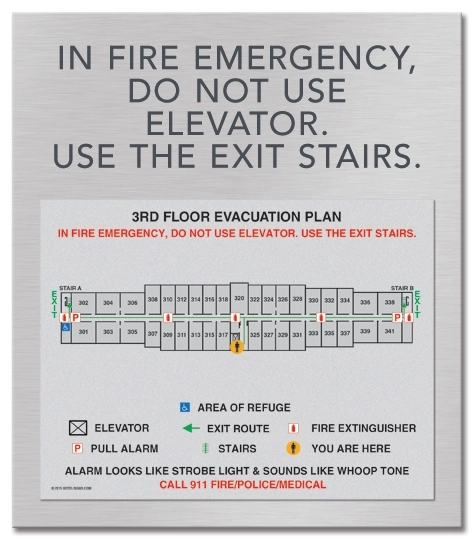 Standard Elevator Evacuation Plans - NYC Compliant