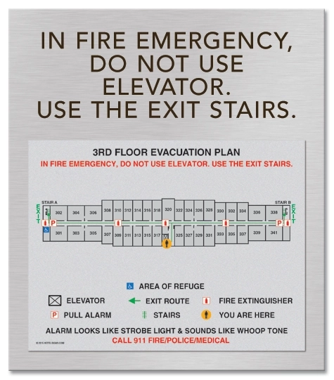 Standard Elevator Evacuation Plans - NYC Compliant