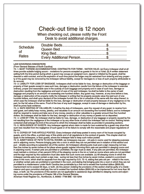 State Law Insert Card - Package of 5