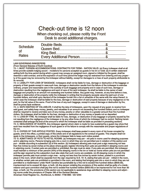 State Law Insert Card - Package of 5