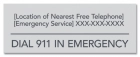 State Pool Sign - In Emergency Dial 911- Minnesota Compliant