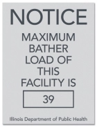 State Pool Sign - Max Bather Load - Illinois Compliant