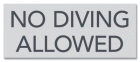 State Pool Sign - No Diving - Virginia Compliant