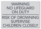 State Pool Sign - No Lifeguard - Georgia Compliant