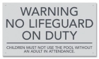 State Pool Sign - No Lifeguard - Minnesota Compliant