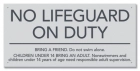 State Pool Sign - No Lifeguard on Duty - Oregon Compliant