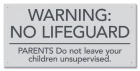 State Pool Sign - No Lifeguard on Duty - Oregon Compliant