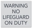 State Pool Sign - No Lifeguard Wading Pool - North Carolina Compliant