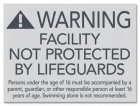 State Pool Sign - No Lifeguards - Illinois Compliant