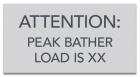 State Pool Sign - Peak Bather Load - Utah Compliant