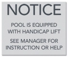 State Pool Sign - Pool Lift - Illinois Compliant