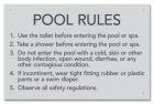 State Pool Sign - Pool Rules - Arizona Compliant