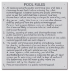 State Pool Sign - Pool Rules - Hawaii