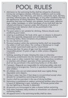 State Pool Sign - Pool Rules - Illinois Compliant