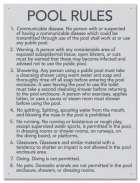 State Pool Sign - Pool Rules - Minnesota Compliant
