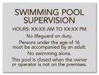 State Pool Sign - Pool Rules - New Jersey Compliant