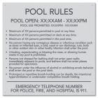 State Pool Sign - Pool Rules - New York City Compliant