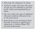 State Pool Sign - Pool Rules - Virginia Compliant