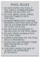 State Pool Sign - Pool Rules - Wisconsin Compliant