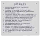 State Pool Sign - Spa Rules - Alabama Compliant