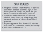 State Pool Sign - Spa Rules - Indiana Compliant