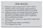 State Pool Sign - Spa Rules - Mississippi