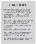 State Pool Sign - Spa Rules - Nevada Compliant