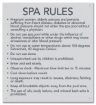 State Pool Sign - Spa Rules - Virginia Compliant