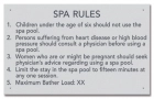 State Pool Sign - Spa Rules - WA Compliant
