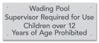 State Pool Sign - Wading Pool Rules - OK Compliant