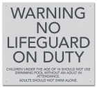 State Pool Sign - Warning No Lifeguard on Duty Sign - Maine Compliant