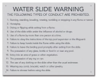 State Pool Sign - Water Slide Rules - Nevada Compliant