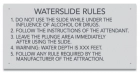 State Pool Sign - Waterslide Rules - Wisconsin Compliant