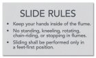 State Pool Sign - White-Water Slide Rules - New York City Compliant