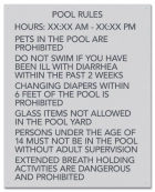 State Pool Signs - Pool Rules - Texas Compliant