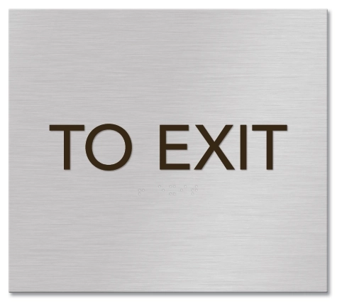 "To Exit" Egress Sign - CA Compliant