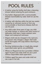 Utah Pool Rules Sign