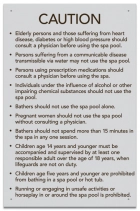 Utah Spa Rules Caution Sign