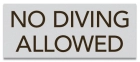 Virginia No Diving Sign