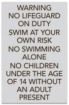 Virginia No Lifeguard Sign